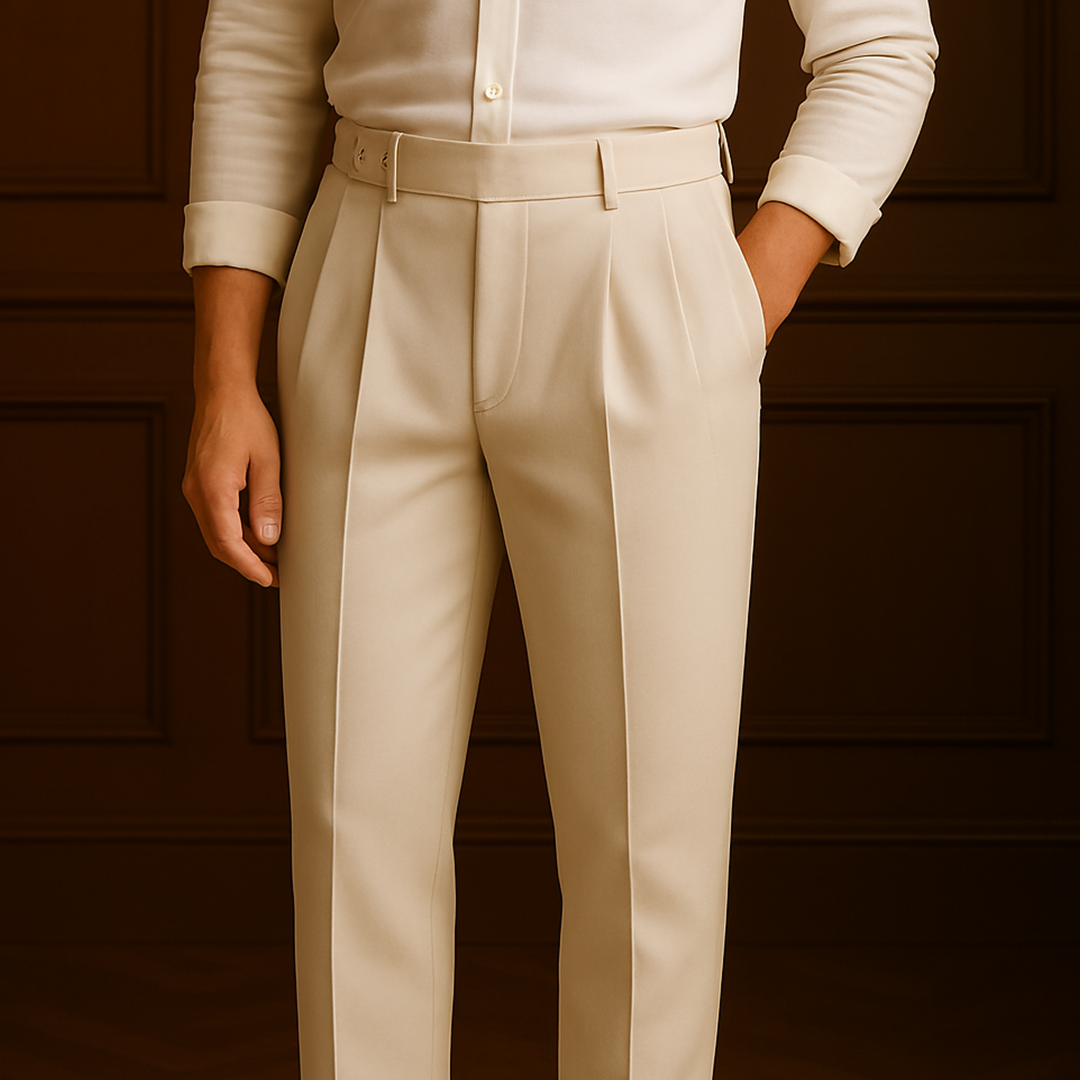 Calça Sartorial Apricot – Corte Reto e Cintura Alta