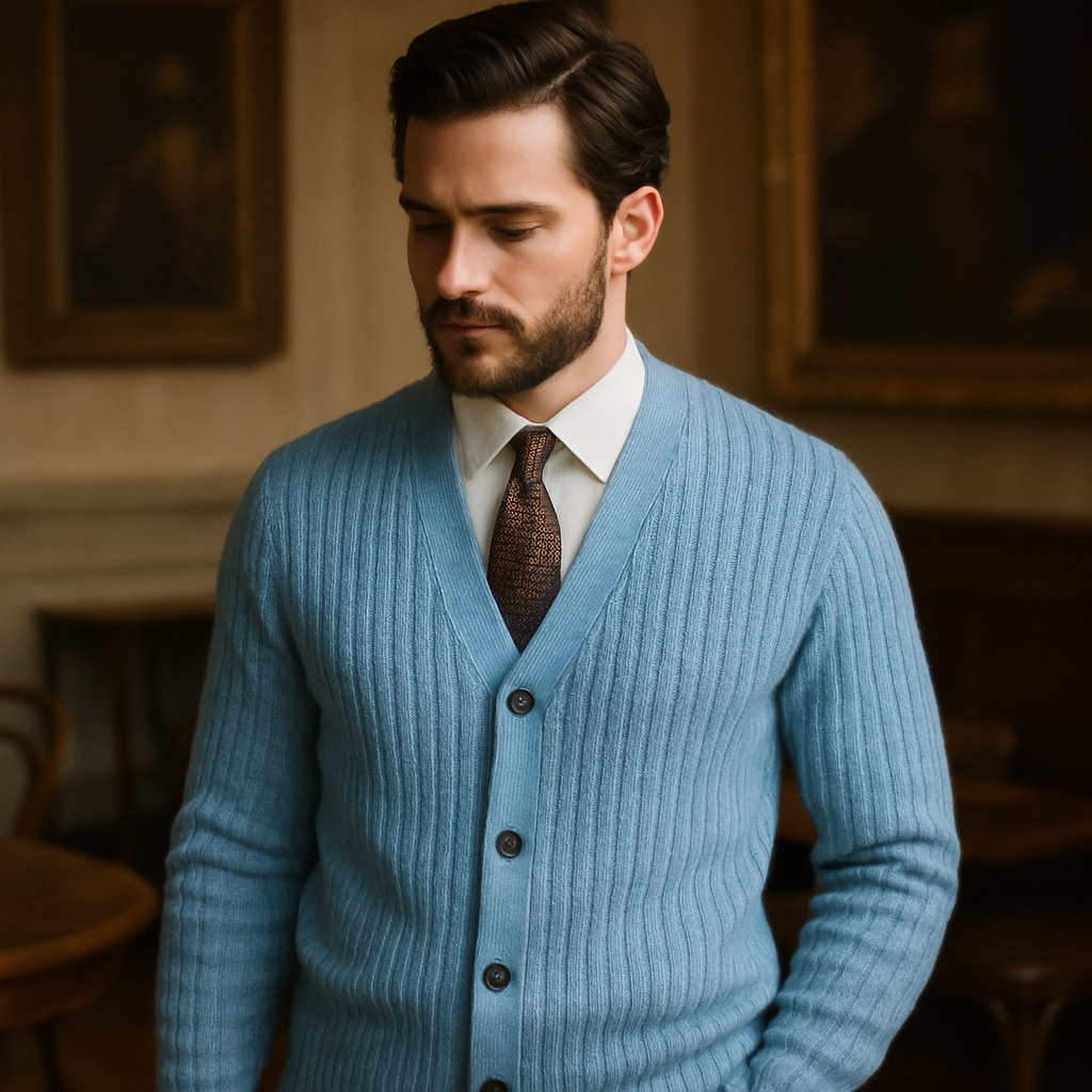 Cardigan Tricô Canelado Cavallier